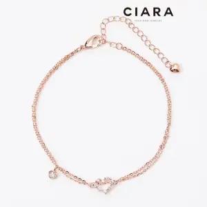 [씨아라]CIARA 14K Saviano 오또스톤 하트 투라인 팔찌(GoldPlated)