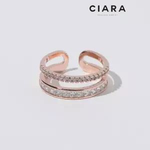 [씨아라]CIARA 14K Varenna 풀샤이닝 투라인 반지(GoldPlated)