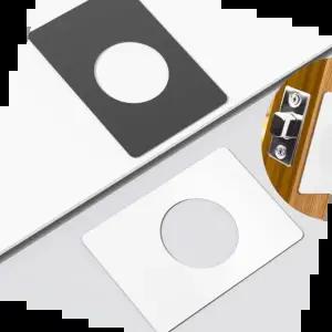 방화문보강판 스텐 사각형 문보강판 현관문 보강판 방화문 고정판 현관 문손잡이 고정 2p