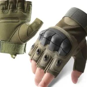 (올핀)밀리터리 아웃도어 장갑 너클 군용 반장갑 그린