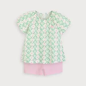 마이쉘핑크인견자카드반팔상하 [여름]