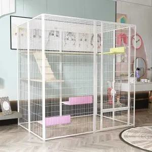 대형 철제 케이지 펜스 발코니 빌라 고양이 놀이터