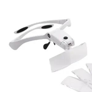 안경형 LED 헤드라이트 고배율 캡형 확대경 돋보기 부모님선물 목걸이 휴대용 노안 접이식 폴딩