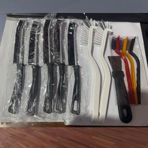 주방 청소 도구 세트 틈새 청소 브러시 다기능 작은 코너 홈 창 트랙 욕실 주방 도구 브러시