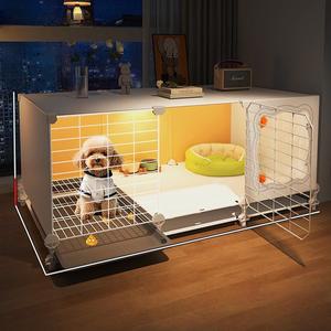 화장실이 있는 개 케이지 대형 실내 토끼 고양이 배변통 소동물