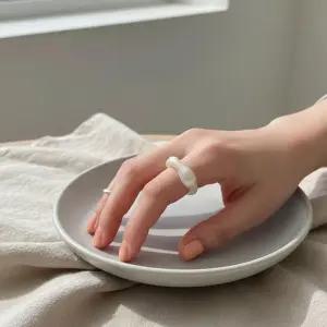 [라일리쥬얼리] Rly 영롱한 오로라 마블 아크릴 물결 반지 데일리 레