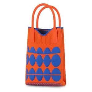 데일리 인기 여성 손가방 작은 쇼퍼백 오렌지 가방