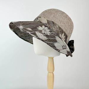 여름 중년여성모자 큰 챙 지사 나들이 벙거지 버킷햇 엄마 할머니 모자 사이즈조절 AP-05