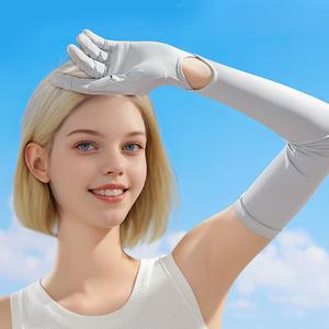 UV블록 장갑형 스포츠 쿨토시 UV010 골프 팔토시 손등 UV자외선차단 자전거 등산 여성 테니스 토시