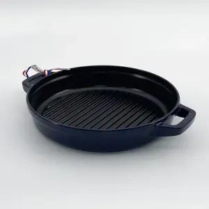 스타우브 B품 그릴팬 높은형 다크블루 26cm 주물 인덕션 무쇠팬