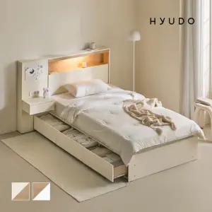 휴도 상상의 선유 3단서랍 LED 수납 슈퍼싱글 침대 프레임