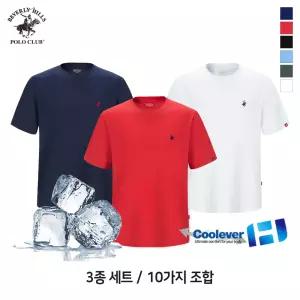 비버리힐즈폴로클럽 [3PACK] 남여공용 기능성 쿨에버 냉감 반팔 라운드 티셔츠