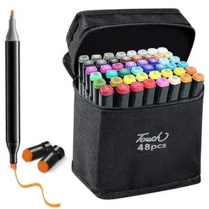 48색 마커 미술용 드로잉 일러스트 48색 마카펜 전문가용 디자인 수채 학용품 싸인펜 그리기 다색 공부