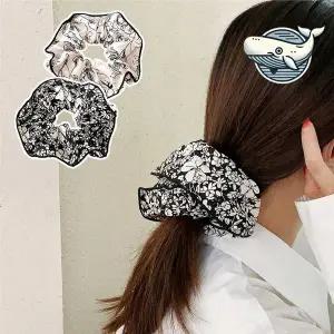 [콩심팥심]플라워 히든 곱창밴드 여성 헤어액세서리