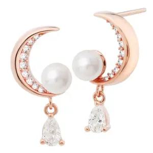 [미니아트] 14K 골드필드 핀 펄문 진주 초승달 스터드 귀걸이