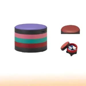 원형 수납 스툴 깡통 화장대 등받이없는 낮은 의자 스툴의자 수납스툴 원형스툴 수납의자