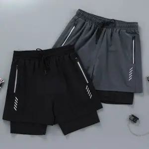 [하프클럽/]남성 2컬러 헬스 여름 일체형 투인원 트레이닝 반바지