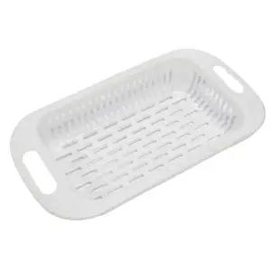 [RIZPICK]길이조절 싱크대 설거지 식기 건조대 화이트