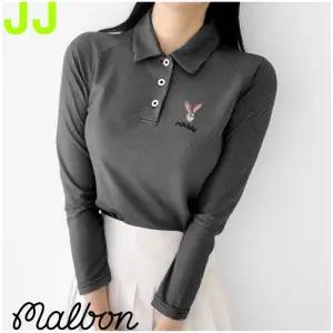 신 말본 여성 메쉬카라 긴팔 티셔츠 - 봄 신상(여성)(골프)