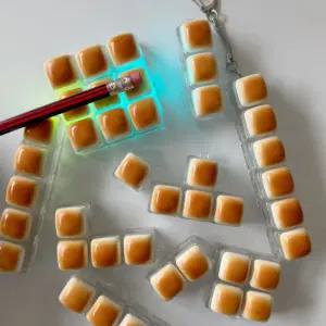 LED 빵 키캡 키링 불빛 발광 키보드 열쇠고리 9구 6구 4구 2구 딸깍이 클릭커 선물