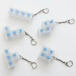 4구, 9구 키캡키링 만들기 키보드 클리커 led 투명 12종 B3