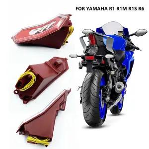 호환  야마하 YZF R1 R6 R7 YZF-R1M R1S YZF-R7 2015-2023 LED 미등 리어 브레이크 턴 시그널 통합 후미등