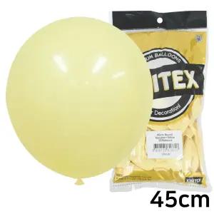 해피파티 라운드풍선 마카롱 45cm (옐로우) (25개입)장식 벽풍선 생일 돌장식