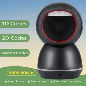 2D 바코드 스캐너 슈퍼마켓 자동 감지 데이터 매트릭스 PDF417 QR 데스크탑 전방향성 리더