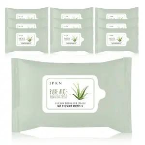 입큰 퓨어 알로에 클렌징티슈 20매 x 10개 딥클렌징플러스수분공급플러스피부진정 여행용 휴대용