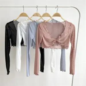 UPW1438 라엔 여성 상의 발레워머 레이스 가디건 메쉬 시스루 카디건