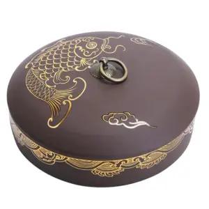 중국전통 자사 도자기 보관함 차호 보이차 차통 다도