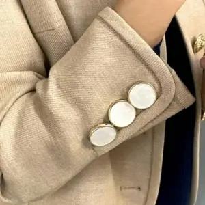 ( )자개단추 가디건용 원형 아이보리 25mm 미니단추 수예용품 예쁜단추 셔츠단추_24994861