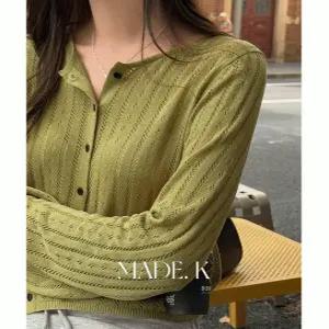 레턴 썸머 펀칭 린넨 니트 가디건 봄 여성 데이트룩 데일리 개강여신