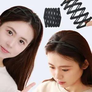 WL 장만A719 자바라 접이식 헤어밴드 머리띠 4가지활용 다용도