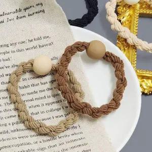 꽈배기 구슬 머리끈