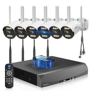 130 광각 및 양방향 오디오 무선 카메라 시스템 실외, WiFi 카메라 시스템, 비디오 감시 DVR 키트
