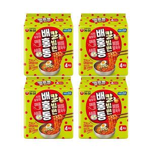 농심 배홍동 칼빔면, 128g, 4입, 4개