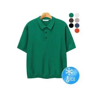 [후앙스]베이직 소프트 린넨 니트 카라넥 반팔티셔츠 SBCT1018_P360981551