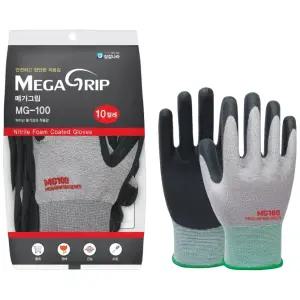 메가그립 MG-100 10켤레 작업용 니트릴장갑