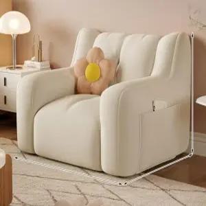 2인용 소파베드 패브릭 압축 쇼파 오트밀화이트 등받이 컴피 스툴 버블리스