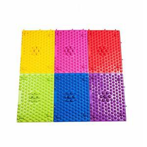 2개입 발 마사지 매트 레드 펠릿 지압 발뒤꿈치 아치 통증 완화 혈액 반사요법 도구