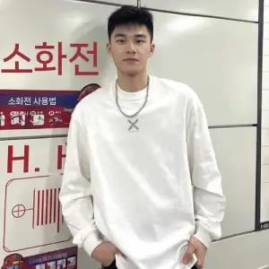 남친 가을 이너 캐주얼 긴팔 티 셔츠 라운드넥 순면 트렌디 상의 MF3