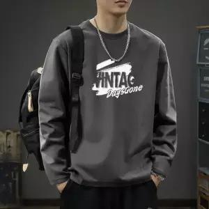 남친 가을 캐주얼 긴팔 티 셔츠 라운드넥 빅사이즈 MF3