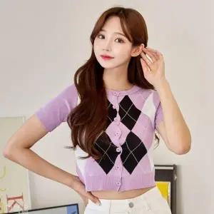 (사이즈 FREE)몰 퍼플 아가일 반팔 티셔츠 레트로 복고의상 반팔티 생활복 팀복 반티 유니폼 티주문제작 무