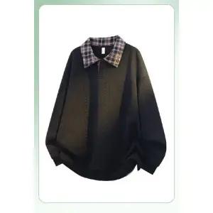 캐주얼 남친 맨투맨 봄가을 칼라 질감 긴팔 빅사이즈 MODU3