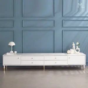 [몰로]나이스 2100 2단 서랍 도어 수납 거실장 티비다이 TV다이 티비장 TV거실장