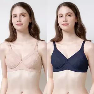 JHWBA038 제임스딘 빅사이즈 B C D E컵 풀커버 홑겹 레이스 브라