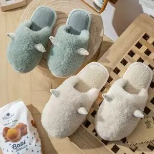 [하프클럽/]폭신한 거실 실내화 미끄럼 방지 거실화 겨울 슬리퍼