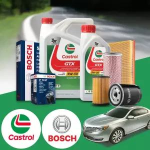 링컨 MKS 3.7 가솔린 캐스트롤 GTX SP C2/C3 5W30 합성엔진오일 필터세트 오일교환 패키지