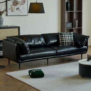 유광 2인용 3인용 카페 소품 가죽소파 3인용쇼파 더블 가죽 실버 폭좁은 거실 1600